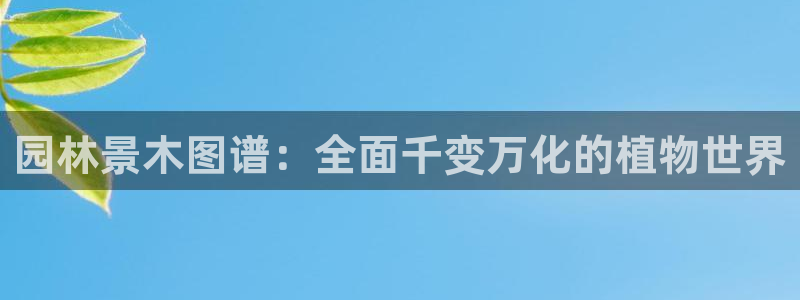 认准新宝gg:园林景木图谱:全面千变万化的植物世界